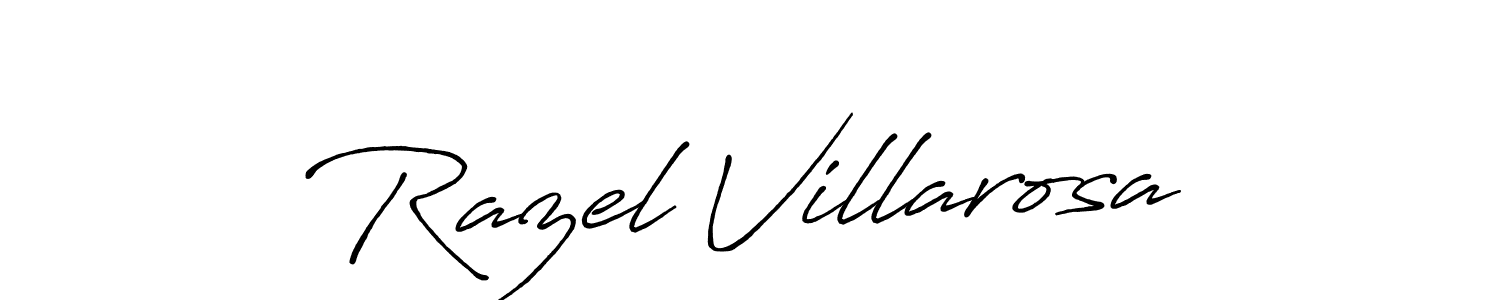 Antro_Vectra_Bolder is a professional signature style that is perfect for those who want to add a touch of class to their signature. It is also a great choice for those who want to make their signature more unique. Get Razel Villarosa name to fancy signature for free. Razel Villarosa signature style 7 images and pictures png