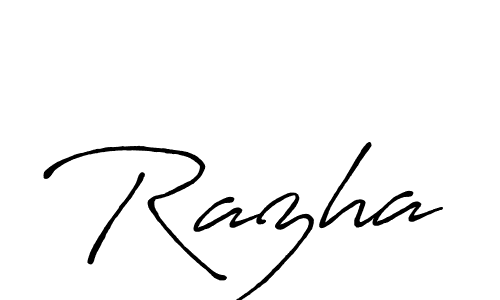 It looks lik you need a new signature style for name Razha. Design unique handwritten (Antro_Vectra_Bolder) signature with our free signature maker in just a few clicks. Razha signature style 7 images and pictures png