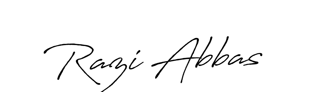 Make a beautiful signature design for name Razi Abbas. With this signature (Antro_Vectra_Bolder) style, you can create a handwritten signature for free. Razi Abbas signature style 7 images and pictures png
