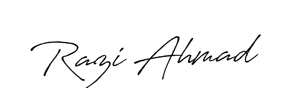 Create a beautiful signature design for name Razi Ahmad. With this signature (Antro_Vectra_Bolder) fonts, you can make a handwritten signature for free. Razi Ahmad signature style 7 images and pictures png
