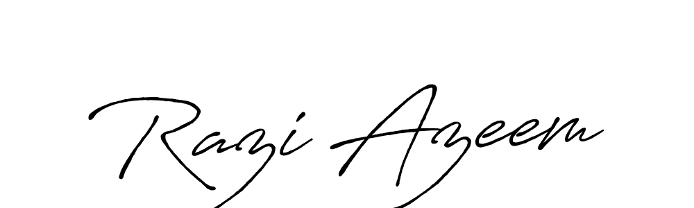 Similarly Antro_Vectra_Bolder is the best handwritten signature design. Signature creator online .You can use it as an online autograph creator for name Razi Azeem. Razi Azeem signature style 7 images and pictures png