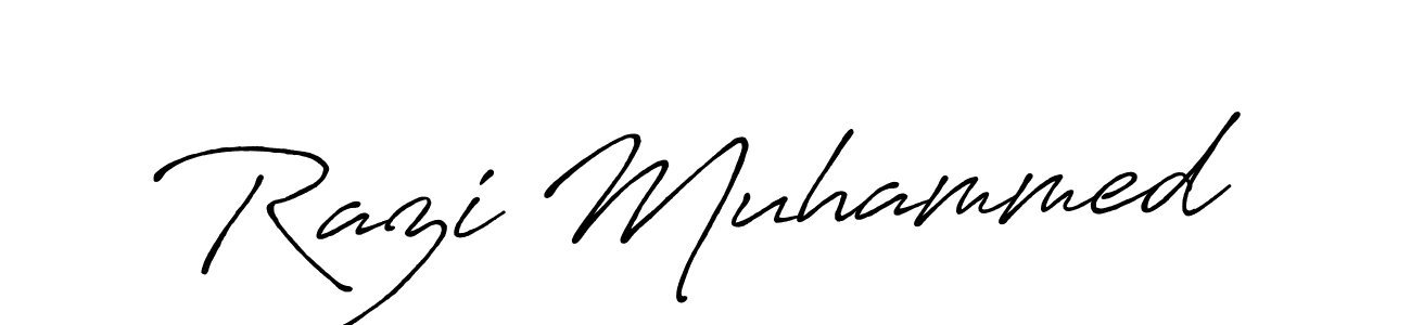 Also we have Razi Muhammed name is the best signature style. Create professional handwritten signature collection using Antro_Vectra_Bolder autograph style. Razi Muhammed signature style 7 images and pictures png