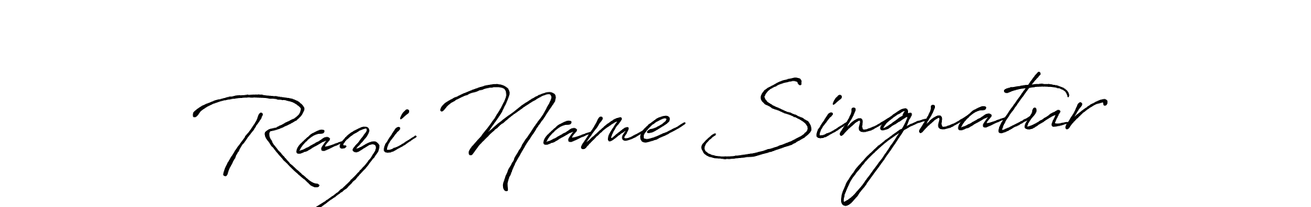 Make a beautiful signature design for name Razi Name Singnatur. With this signature (Antro_Vectra_Bolder) style, you can create a handwritten signature for free. Razi Name Singnatur signature style 7 images and pictures png