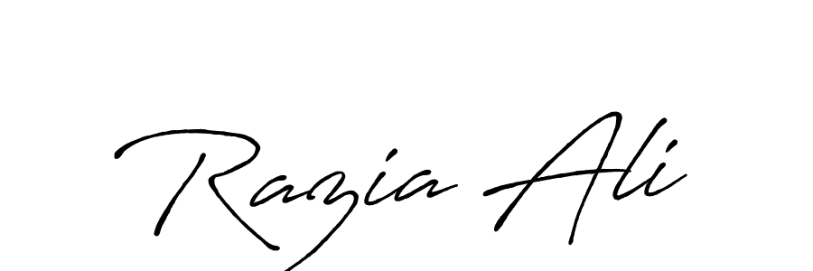 Razia Ali stylish signature style. Best Handwritten Sign (Antro_Vectra_Bolder) for my name. Handwritten Signature Collection Ideas for my name Razia Ali. Razia Ali signature style 7 images and pictures png