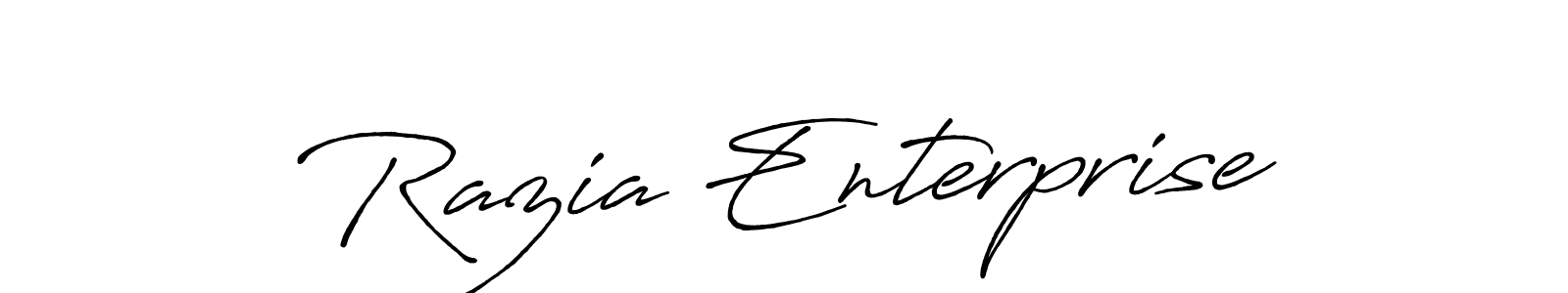 It looks lik you need a new signature style for name Razia Enterprise. Design unique handwritten (Antro_Vectra_Bolder) signature with our free signature maker in just a few clicks. Razia Enterprise signature style 7 images and pictures png