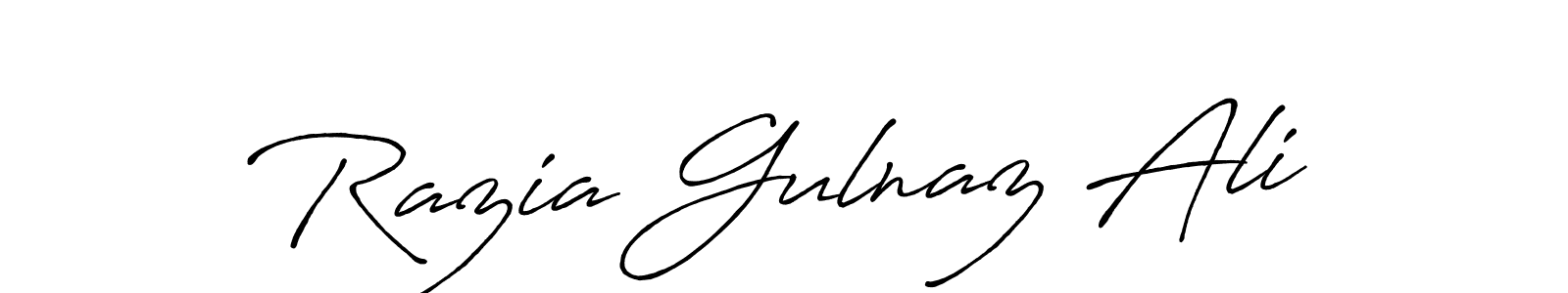 Design your own signature with our free online signature maker. With this signature software, you can create a handwritten (Antro_Vectra_Bolder) signature for name Razia Gulnaz Ali. Razia Gulnaz Ali signature style 7 images and pictures png