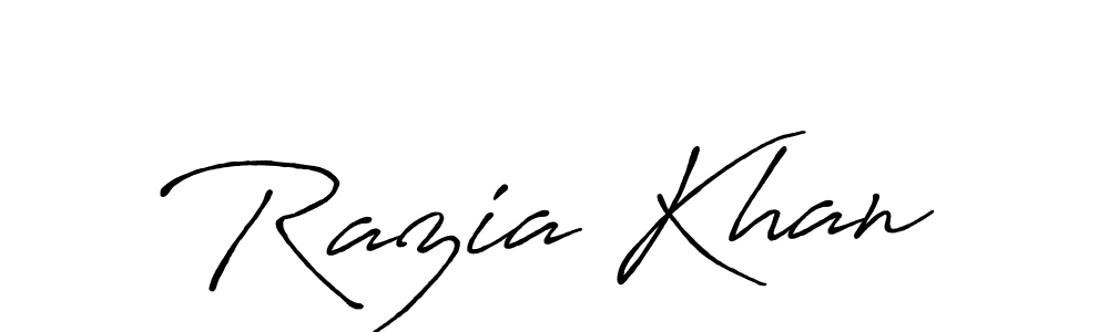 Antro_Vectra_Bolder is a professional signature style that is perfect for those who want to add a touch of class to their signature. It is also a great choice for those who want to make their signature more unique. Get Razia Khan name to fancy signature for free. Razia Khan signature style 7 images and pictures png