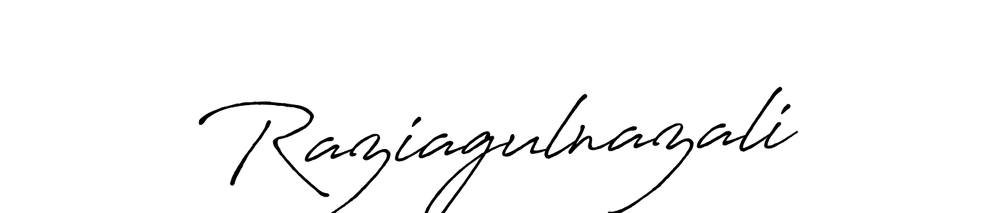 Also You can easily find your signature by using the search form. We will create Raziagulnazali name handwritten signature images for you free of cost using Antro_Vectra_Bolder sign style. Raziagulnazali signature style 7 images and pictures png