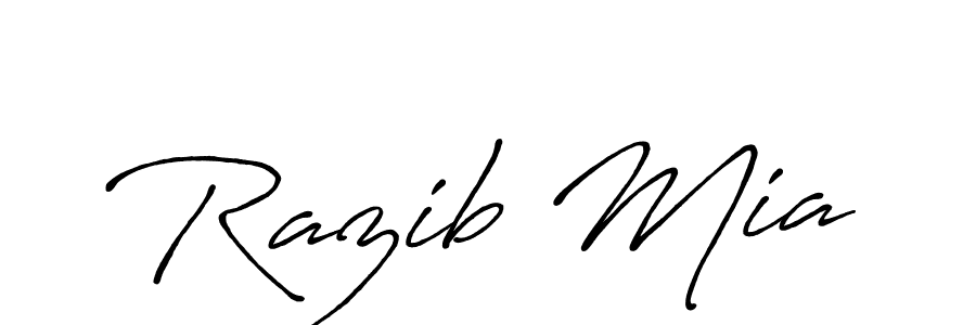 Create a beautiful signature design for name Razib Mia. With this signature (Antro_Vectra_Bolder) fonts, you can make a handwritten signature for free. Razib Mia signature style 7 images and pictures png
