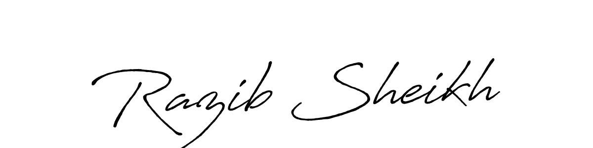Design your own signature with our free online signature maker. With this signature software, you can create a handwritten (Antro_Vectra_Bolder) signature for name Razib Sheikh. Razib Sheikh signature style 7 images and pictures png