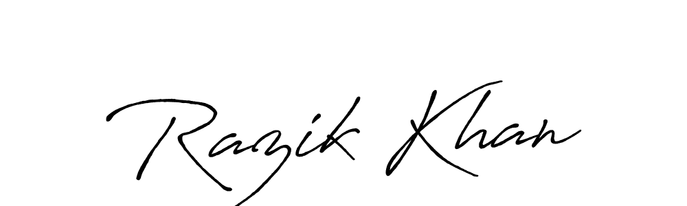 How to Draw Razik Khan signature style? Antro_Vectra_Bolder is a latest design signature styles for name Razik Khan. Razik Khan signature style 7 images and pictures png