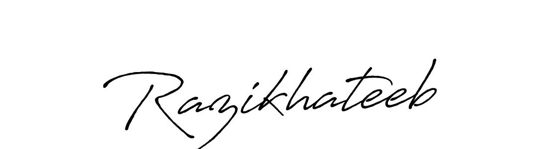 How to make Razikhateeb signature? Antro_Vectra_Bolder is a professional autograph style. Create handwritten signature for Razikhateeb name. Razikhateeb signature style 7 images and pictures png