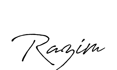 if you are searching for the best signature style for your name Razim. so please give up your signature search. here we have designed multiple signature styles  using Antro_Vectra_Bolder. Razim signature style 7 images and pictures png