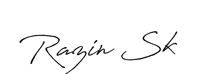 Design your own signature with our free online signature maker. With this signature software, you can create a handwritten (Antro_Vectra_Bolder) signature for name Razin Sk. Razin Sk signature style 7 images and pictures png