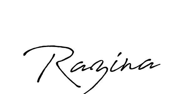 How to make Razina signature? Antro_Vectra_Bolder is a professional autograph style. Create handwritten signature for Razina name. Razina signature style 7 images and pictures png