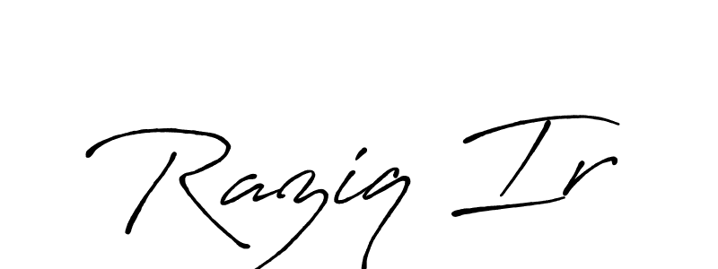 This is the best signature style for the Raziq Ir name. Also you like these signature font (Antro_Vectra_Bolder). Mix name signature. Raziq Ir signature style 7 images and pictures png