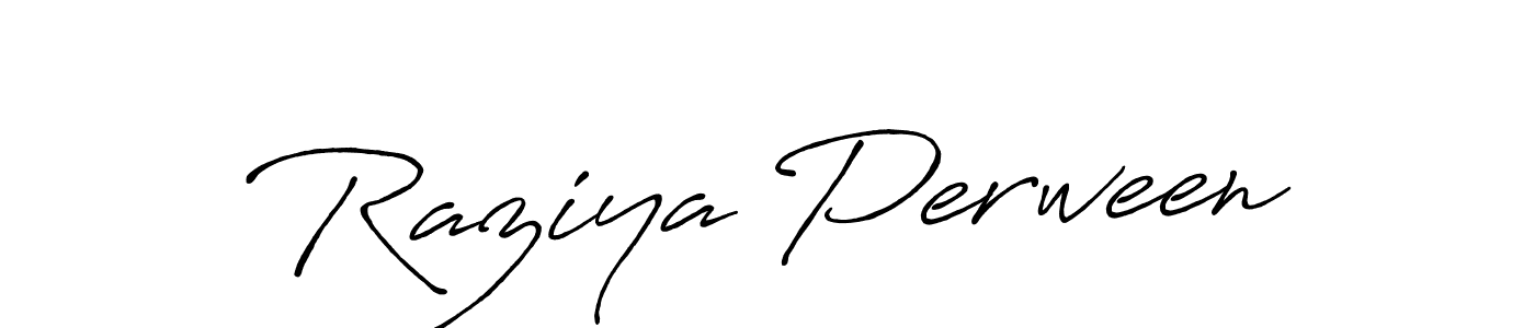 How to make Raziya Perween signature? Antro_Vectra_Bolder is a professional autograph style. Create handwritten signature for Raziya Perween name. Raziya Perween signature style 7 images and pictures png
