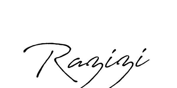 How to make Razizi name signature. Use Antro_Vectra_Bolder style for creating short signs online. This is the latest handwritten sign. Razizi signature style 7 images and pictures png