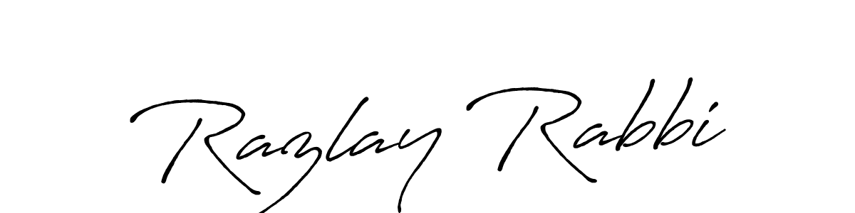 The best way (Antro_Vectra_Bolder) to make a short signature is to pick only two or three words in your name. The name Razlay Rabbi include a total of six letters. For converting this name. Razlay Rabbi signature style 7 images and pictures png