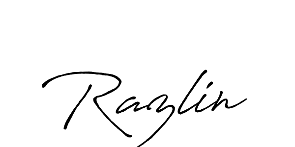 Also we have Razlin name is the best signature style. Create professional handwritten signature collection using Antro_Vectra_Bolder autograph style. Razlin signature style 7 images and pictures png