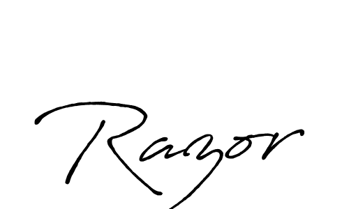 You should practise on your own different ways (Antro_Vectra_Bolder) to write your name (Razor) in signature. don't let someone else do it for you. Razor signature style 7 images and pictures png