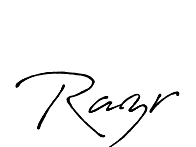 Also we have Razr name is the best signature style. Create professional handwritten signature collection using Antro_Vectra_Bolder autograph style. Razr signature style 7 images and pictures png
