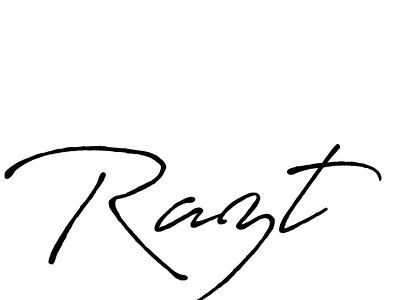 Make a beautiful signature design for name Razt. With this signature (Antro_Vectra_Bolder) style, you can create a handwritten signature for free. Razt signature style 7 images and pictures png