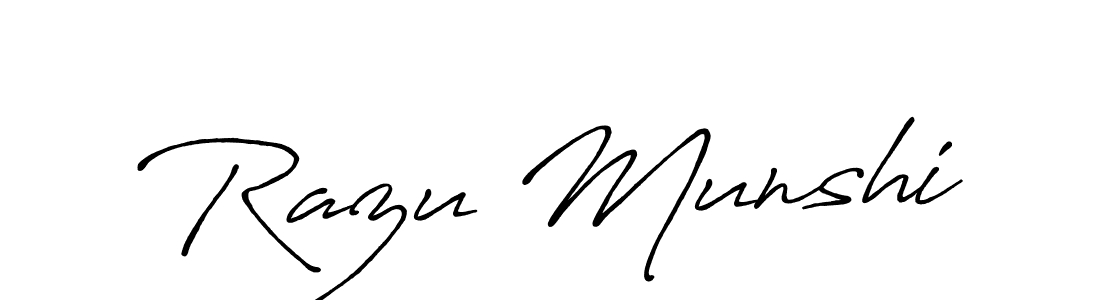 Also You can easily find your signature by using the search form. We will create Razu Munshi name handwritten signature images for you free of cost using Antro_Vectra_Bolder sign style. Razu Munshi signature style 7 images and pictures png