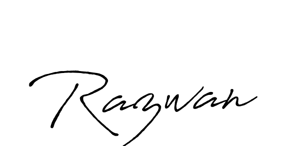 Use a signature maker to create a handwritten signature online. With this signature software, you can design (Antro_Vectra_Bolder) your own signature for name Razwan. Razwan signature style 7 images and pictures png