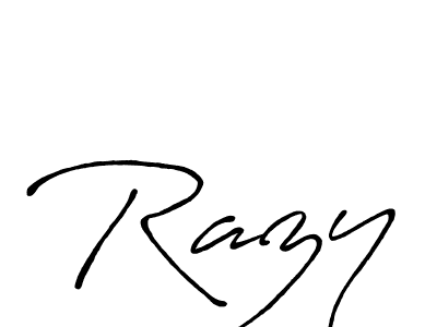 Also You can easily find your signature by using the search form. We will create Razy name handwritten signature images for you free of cost using Antro_Vectra_Bolder sign style. Razy signature style 7 images and pictures png