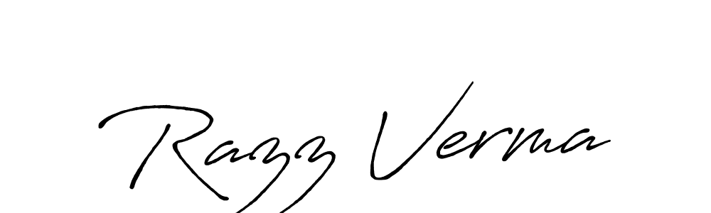 How to Draw Razz Verma signature style? Antro_Vectra_Bolder is a latest design signature styles for name Razz Verma. Razz Verma signature style 7 images and pictures png