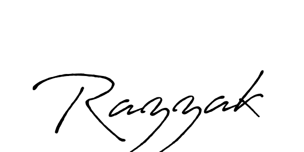 How to make Razzak signature? Antro_Vectra_Bolder is a professional autograph style. Create handwritten signature for Razzak name. Razzak signature style 7 images and pictures png