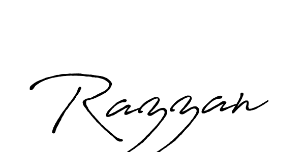 Create a beautiful signature design for name Razzan. With this signature (Antro_Vectra_Bolder) fonts, you can make a handwritten signature for free. Razzan signature style 7 images and pictures png