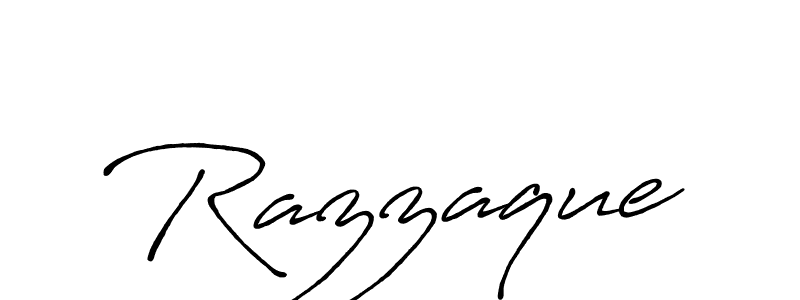 Make a beautiful signature design for name Razzaque. With this signature (Antro_Vectra_Bolder) style, you can create a handwritten signature for free. Razzaque signature style 7 images and pictures png