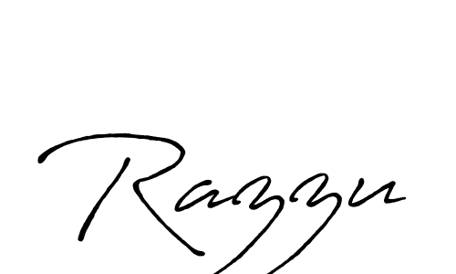 How to make Razzu name signature. Use Antro_Vectra_Bolder style for creating short signs online. This is the latest handwritten sign. Razzu signature style 7 images and pictures png