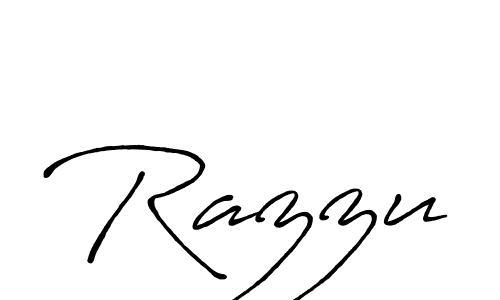 How to make Razzu name signature. Use Antro_Vectra_Bolder style for creating short signs online. This is the latest handwritten sign. Razzu signature style 7 images and pictures png