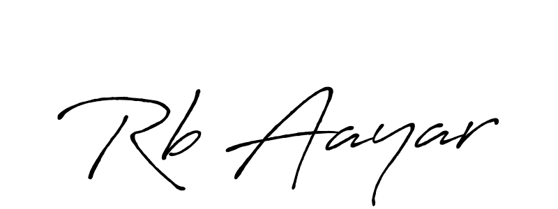 Also we have Rb Aayar name is the best signature style. Create professional handwritten signature collection using Antro_Vectra_Bolder autograph style. Rb Aayar signature style 7 images and pictures png