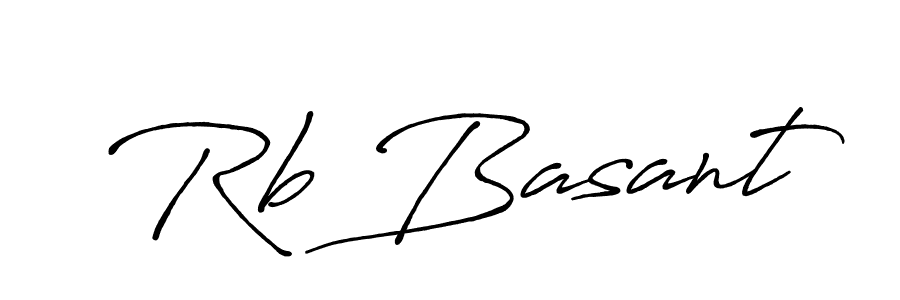 How to make Rb Basant name signature. Use Antro_Vectra_Bolder style for creating short signs online. This is the latest handwritten sign. Rb Basant signature style 7 images and pictures png
