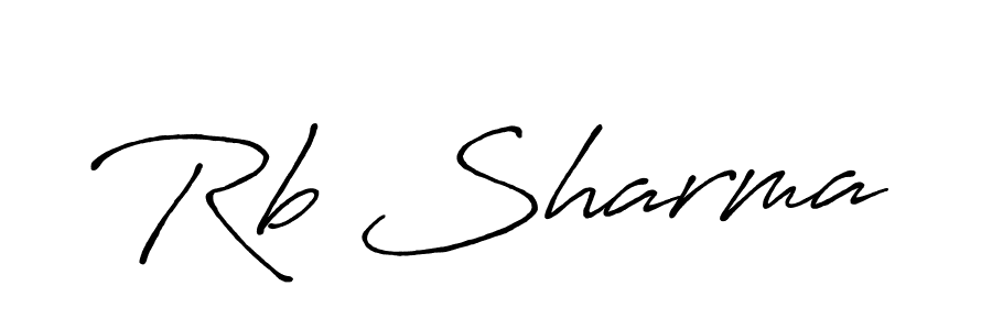 Rb Sharma stylish signature style. Best Handwritten Sign (Antro_Vectra_Bolder) for my name. Handwritten Signature Collection Ideas for my name Rb Sharma. Rb Sharma signature style 7 images and pictures png