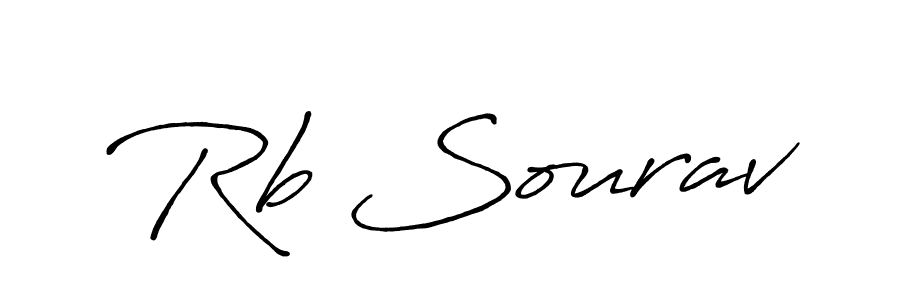 Use a signature maker to create a handwritten signature online. With this signature software, you can design (Antro_Vectra_Bolder) your own signature for name Rb Sourav. Rb Sourav signature style 7 images and pictures png