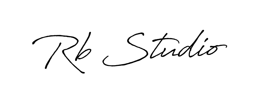 Rb Studio stylish signature style. Best Handwritten Sign (Antro_Vectra_Bolder) for my name. Handwritten Signature Collection Ideas for my name Rb Studio. Rb Studio signature style 7 images and pictures png