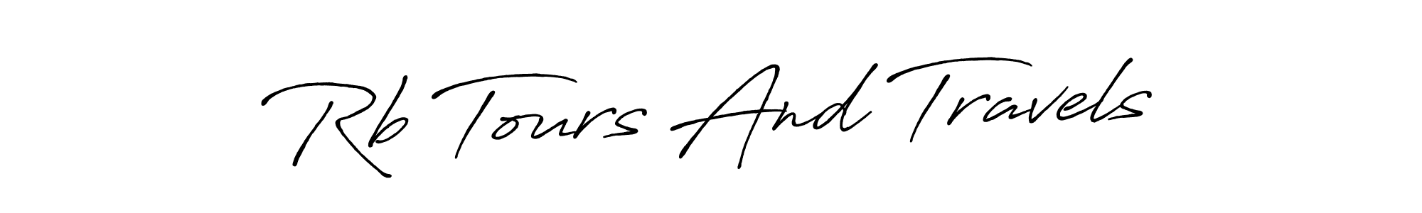 Use a signature maker to create a handwritten signature online. With this signature software, you can design (Antro_Vectra_Bolder) your own signature for name Rb Tours And Travels. Rb Tours And Travels signature style 7 images and pictures png