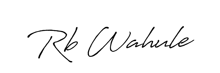 Create a beautiful signature design for name Rb Wahule. With this signature (Antro_Vectra_Bolder) fonts, you can make a handwritten signature for free. Rb Wahule signature style 7 images and pictures png