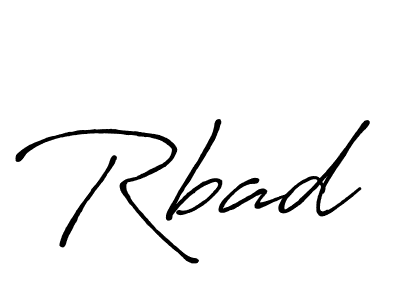 Use a signature maker to create a handwritten signature online. With this signature software, you can design (Antro_Vectra_Bolder) your own signature for name Rbad. Rbad signature style 7 images and pictures png