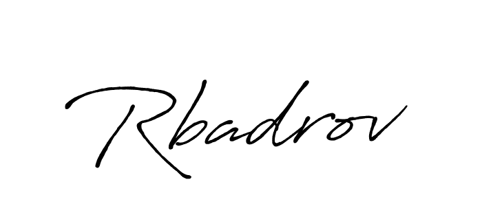 Antro_Vectra_Bolder is a professional signature style that is perfect for those who want to add a touch of class to their signature. It is also a great choice for those who want to make their signature more unique. Get Rbadrov name to fancy signature for free. Rbadrov signature style 7 images and pictures png