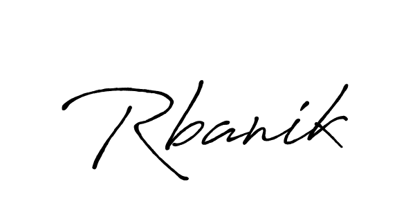 Also we have Rbanik name is the best signature style. Create professional handwritten signature collection using Antro_Vectra_Bolder autograph style. Rbanik signature style 7 images and pictures png