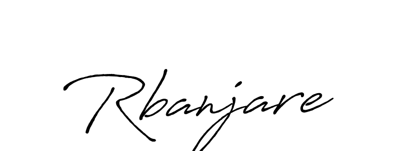 Create a beautiful signature design for name Rbanjare. With this signature (Antro_Vectra_Bolder) fonts, you can make a handwritten signature for free. Rbanjare signature style 7 images and pictures png