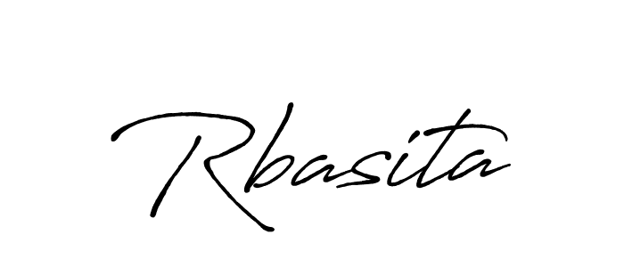 Make a beautiful signature design for name Rbasita. With this signature (Antro_Vectra_Bolder) style, you can create a handwritten signature for free. Rbasita signature style 7 images and pictures png
