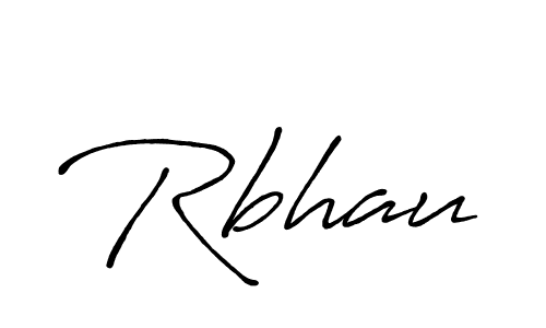 Use a signature maker to create a handwritten signature online. With this signature software, you can design (Antro_Vectra_Bolder) your own signature for name Rbhau. Rbhau signature style 7 images and pictures png