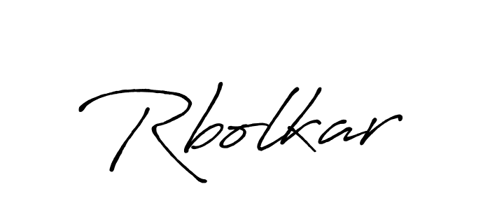 Create a beautiful signature design for name Rbolkar. With this signature (Antro_Vectra_Bolder) fonts, you can make a handwritten signature for free. Rbolkar signature style 7 images and pictures png